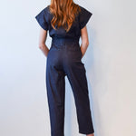 Never A Wallflower Jumpsuit Denim Jumpsuit Dark Blue Denim