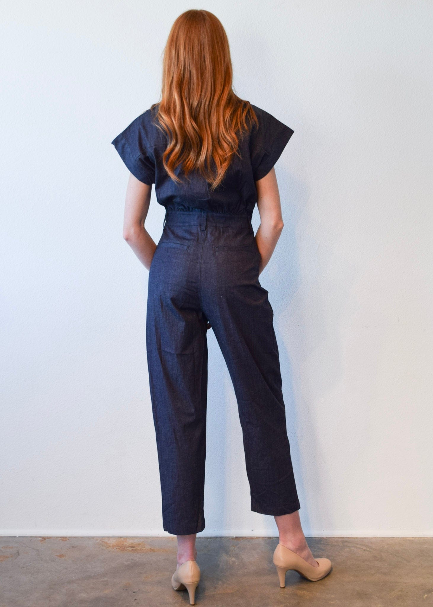 Never A Wallflower Jumpsuit Denim Jumpsuit Dark Blue Denim