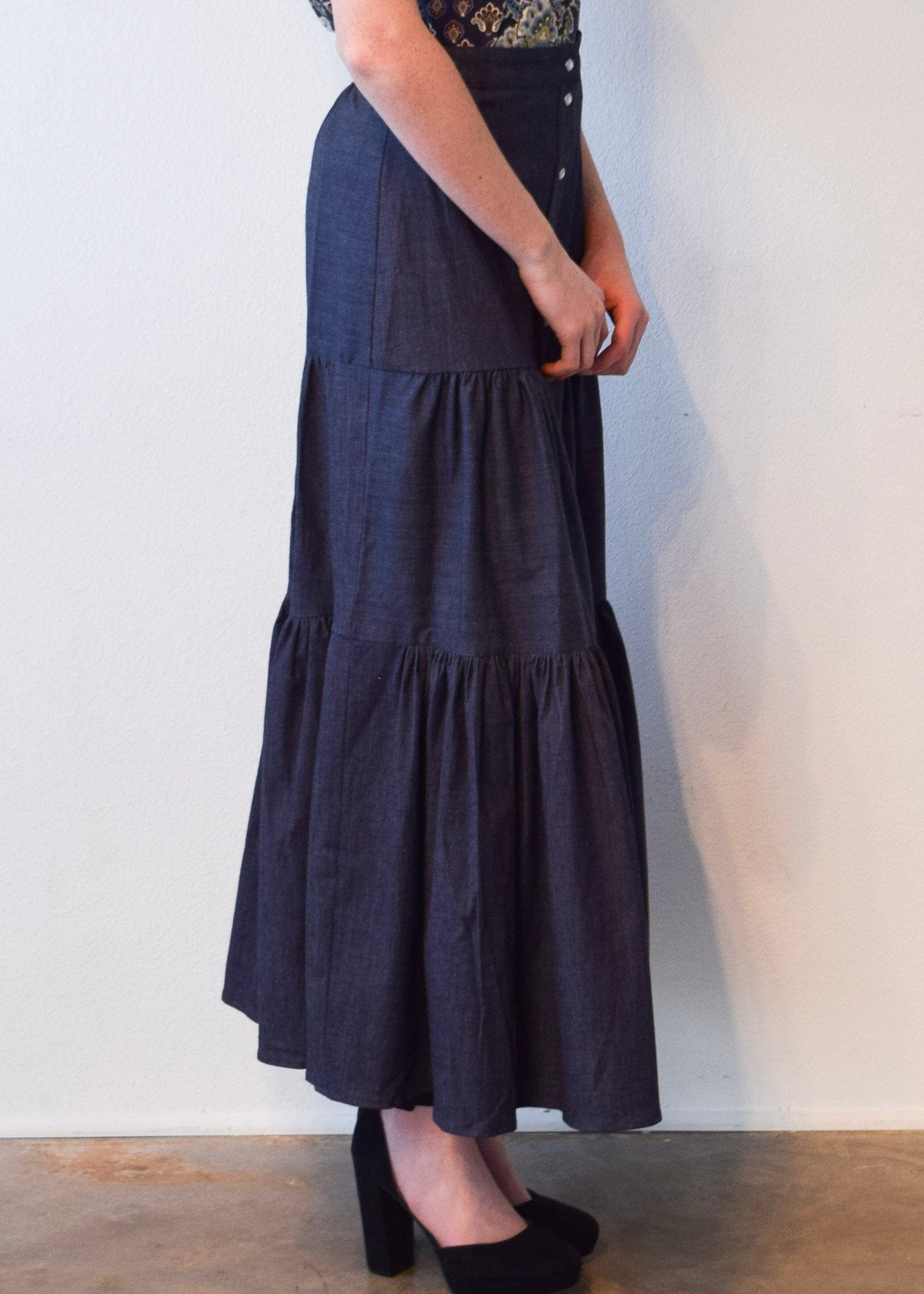 Never A Wallflower Skirt Lindsey Skirt Dark Blue Denim