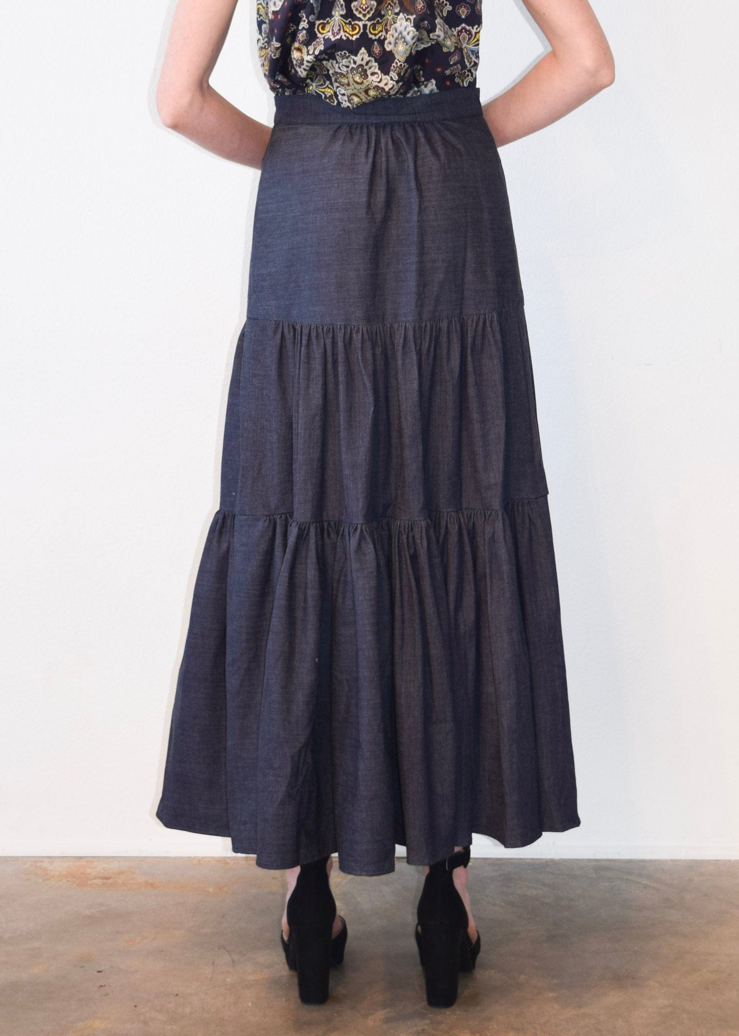 Never A Wallflower Skirt Lindsey Skirt Dark Blue Denim