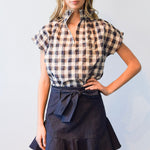 Never A Wallflower Skirt XS / Dark Blue Denim Prairie Mini Skirt Dark Blue Denim