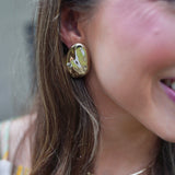 Nicola Bathie Jewelry Earrings Golden Abstract studs