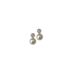 Nicola Bathie Jewelry earrings Golden Flower + Pearl Drop