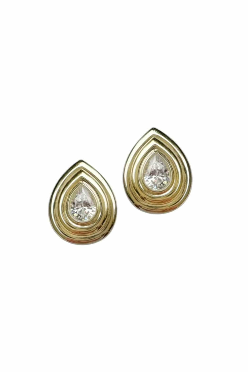 Nicola Bathie Jewelry earrings Golden RainDrop studs