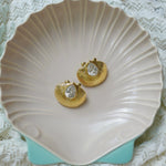 Nicola Bathie Jewelry earrings Golden Seashell Stud