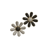 Nicola Bathie Jewelry Earrings Noir & Blanc Mismatch Daisy Stud