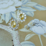 Nicola Bathie Jewelry Earrings Oversize Canary Embellished Studs