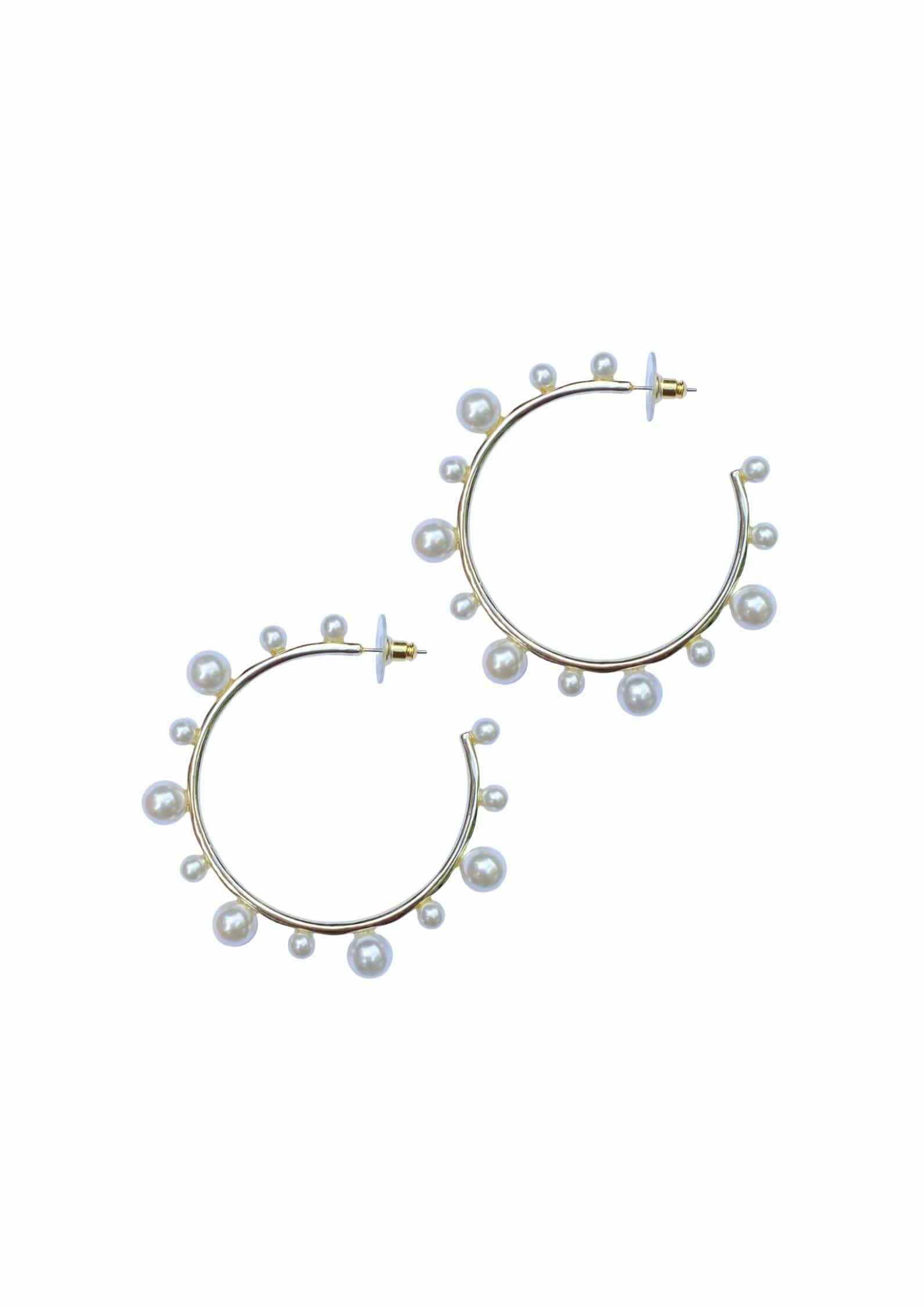 Nicola Bathie Jewelry Earrings Pearl Hoops