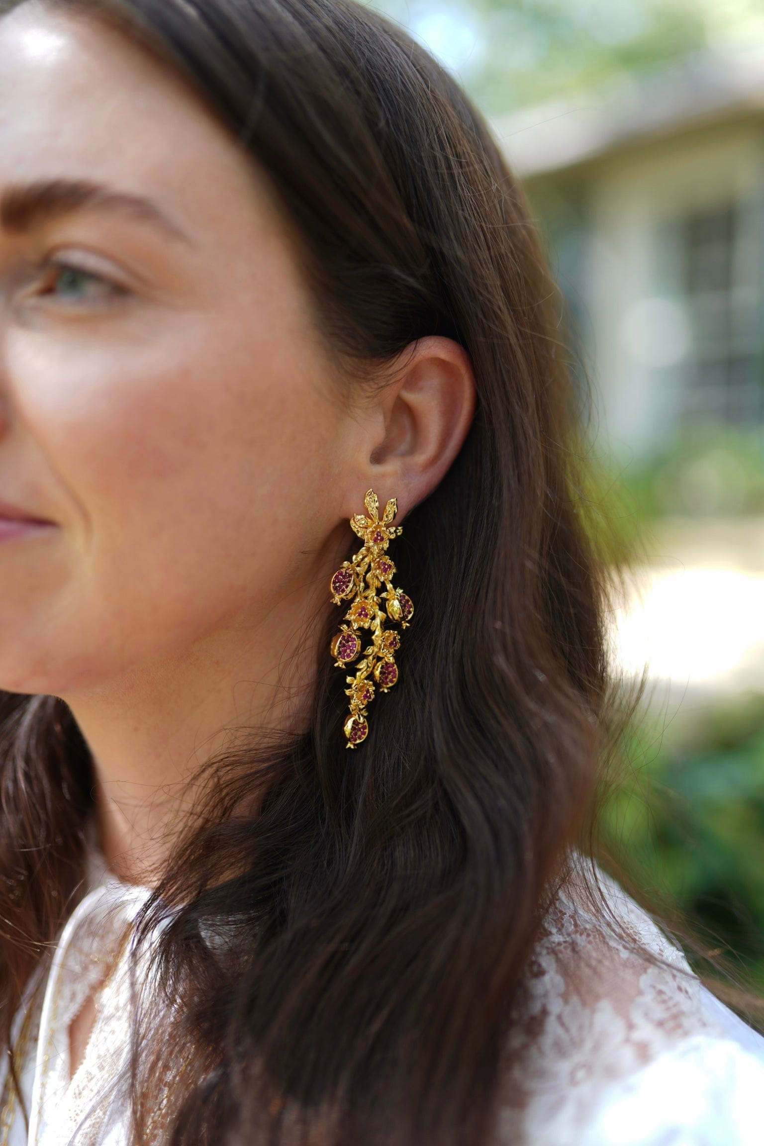 Nicola Bathie Jewelry earrings Pomegranate Vines