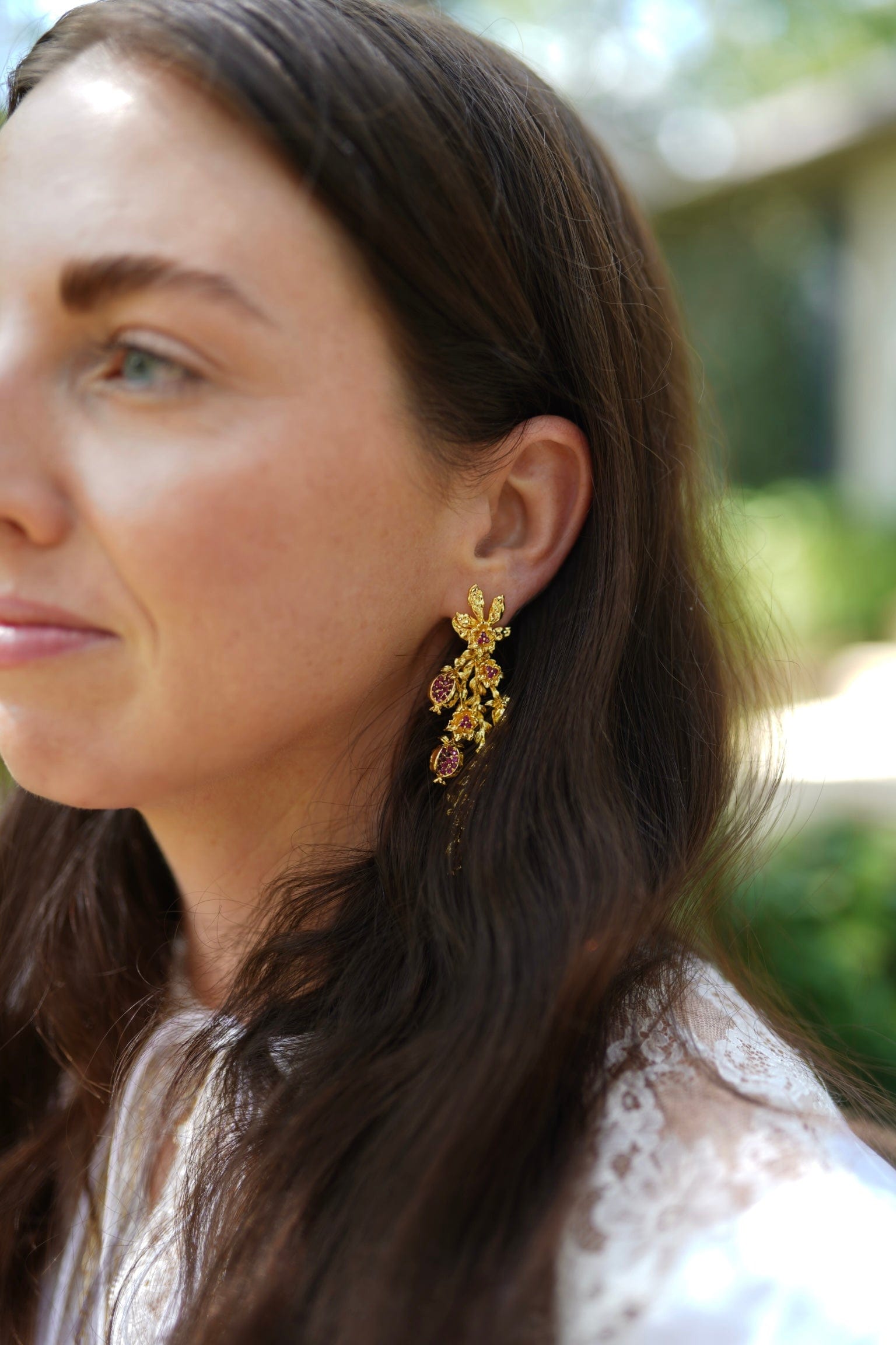 Nicola Bathie Jewelry earrings Pomegranate Vines