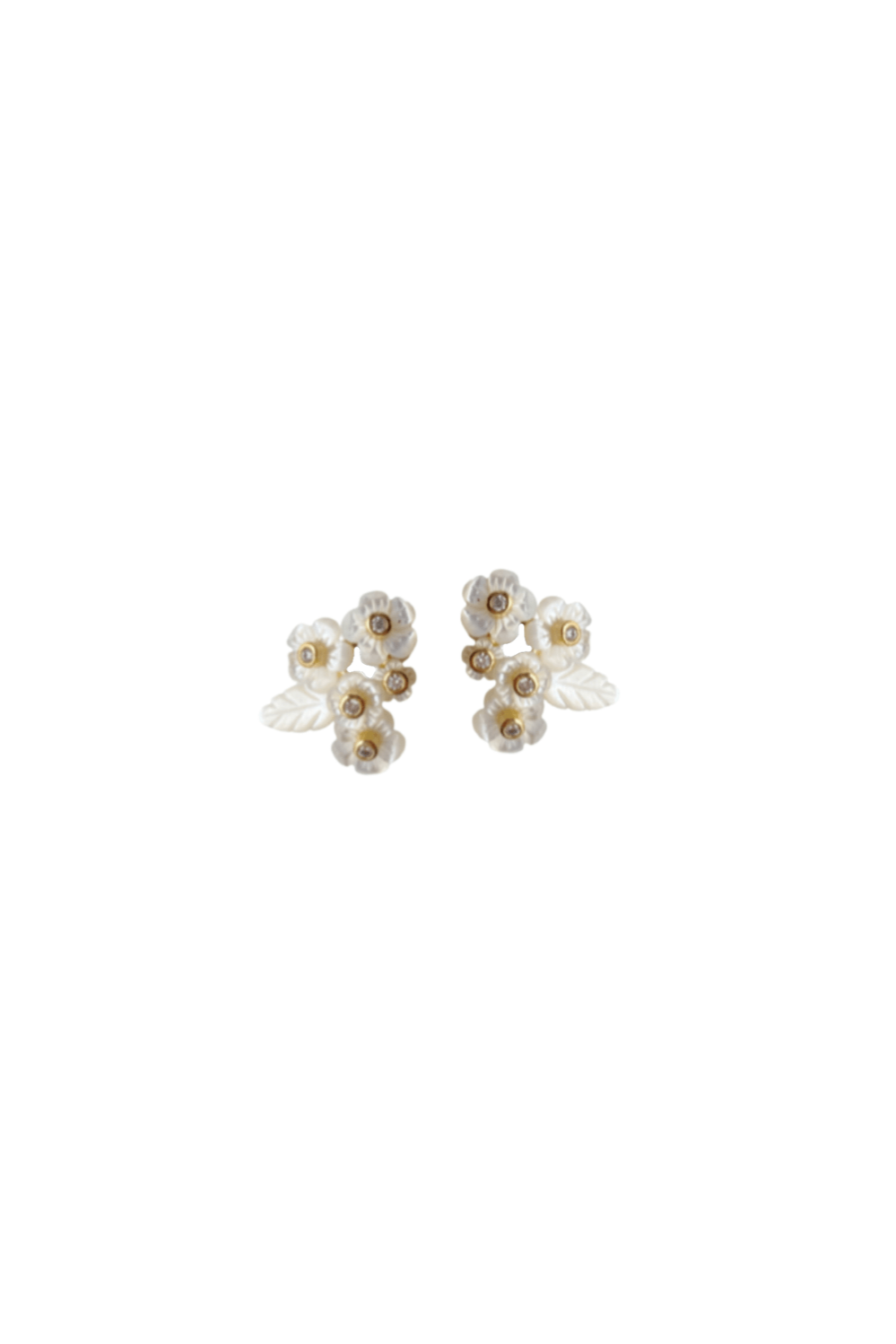 Nicola Bathie Jewelry Earrings Pre-Order - Petite Mother of Pearl Garden Bouquet