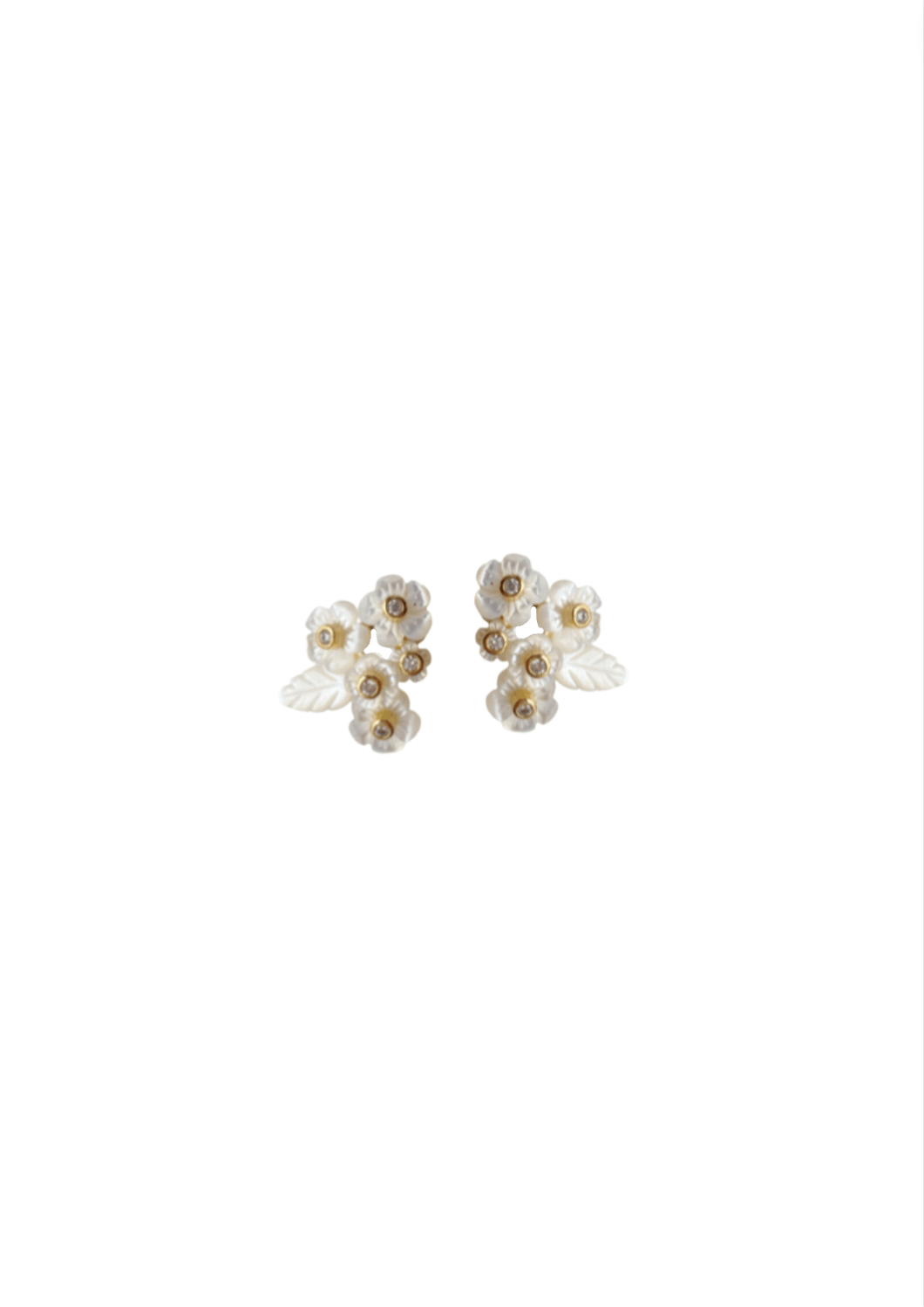 Nicola Bathie Jewelry Earrings Pre-Order - Petite Mother of Pearl Garden Bouquet