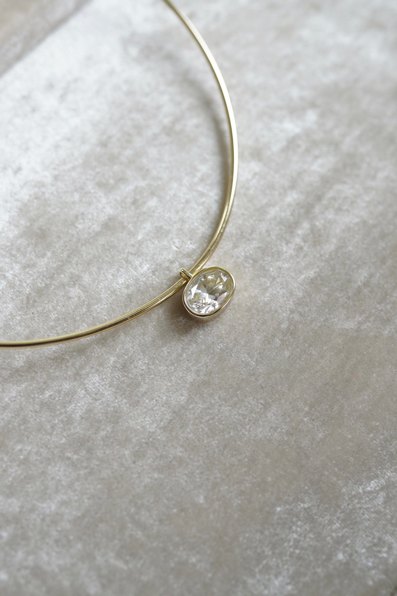 Nicola Bathie Jewelry Necklace Bezel Oval Charm