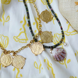 Nicola Bathie Jewelry necklace Limited Edition: Golden Chunky Chain & Golden Pendant Necklace