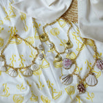 Nicola Bathie Jewelry necklace Limited Edition: Golden Chunky Chain & Ivory Seashell Charm Necklace