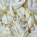 Nicola Bathie Jewelry necklace Limited Edition: Golden Chunky Chain & Ivory Seashell Charm Necklace