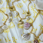 Nicola Bathie Jewelry necklace Limited Edition: Golden Chunky Chain & Ivory Seashell Charm Necklace