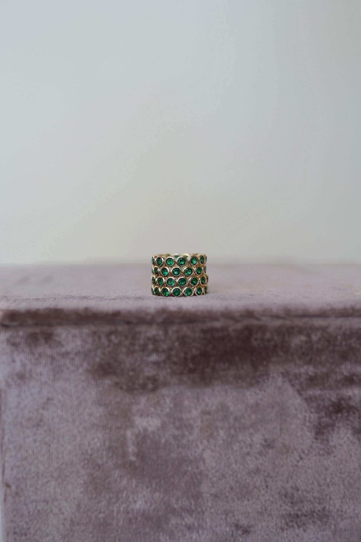 Nicola Bathie Jewelry Ring Pre-Order - Emerald Bezel Band