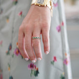 Nicola Bathie Jewelry Ring Pre-Order - Emerald Bezel Band