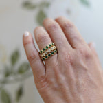 Nicola Bathie Jewelry Ring Pre-Order - Emerald Bezel Band