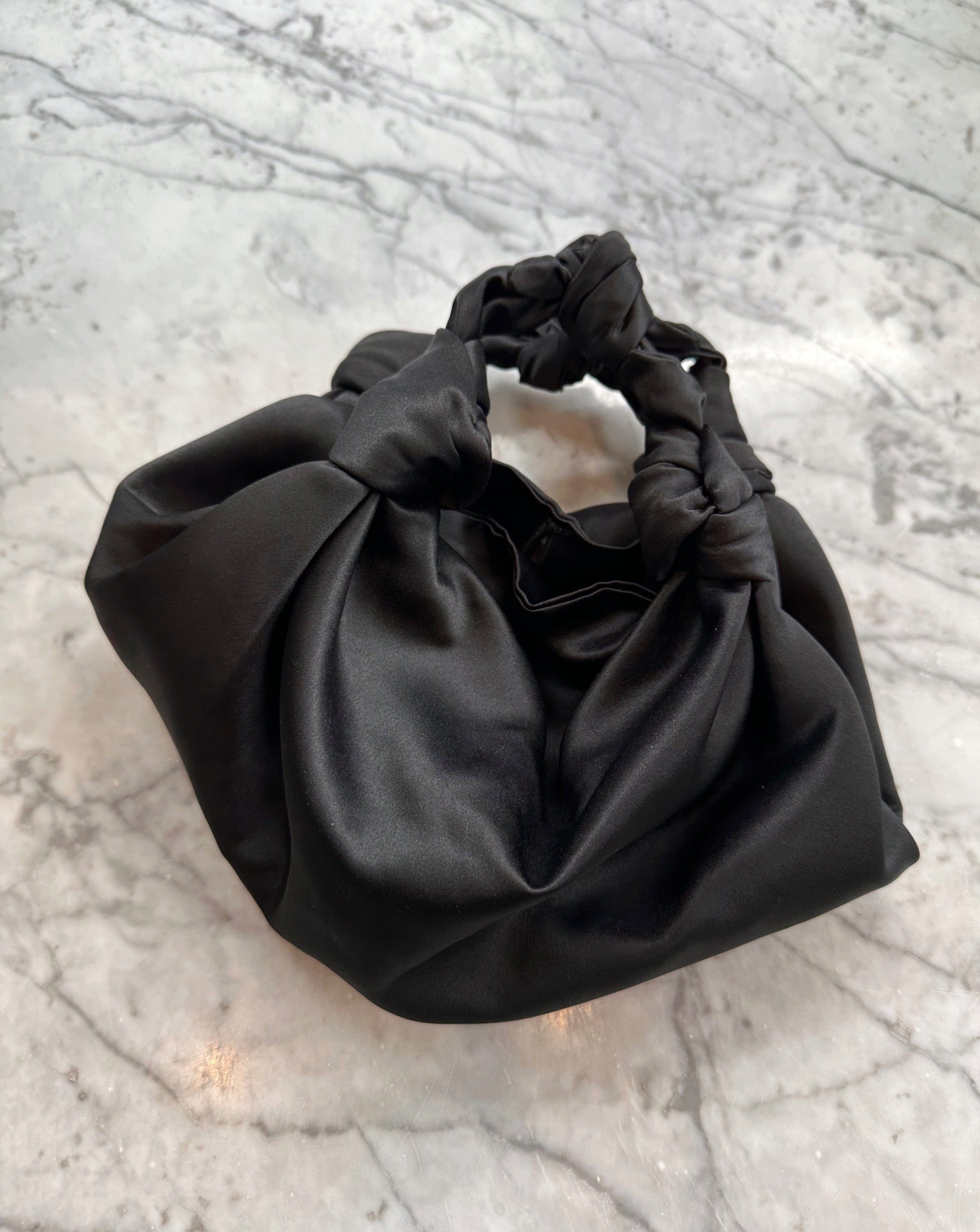 NLA COLLECTION Black NLA Silk Knot Bag