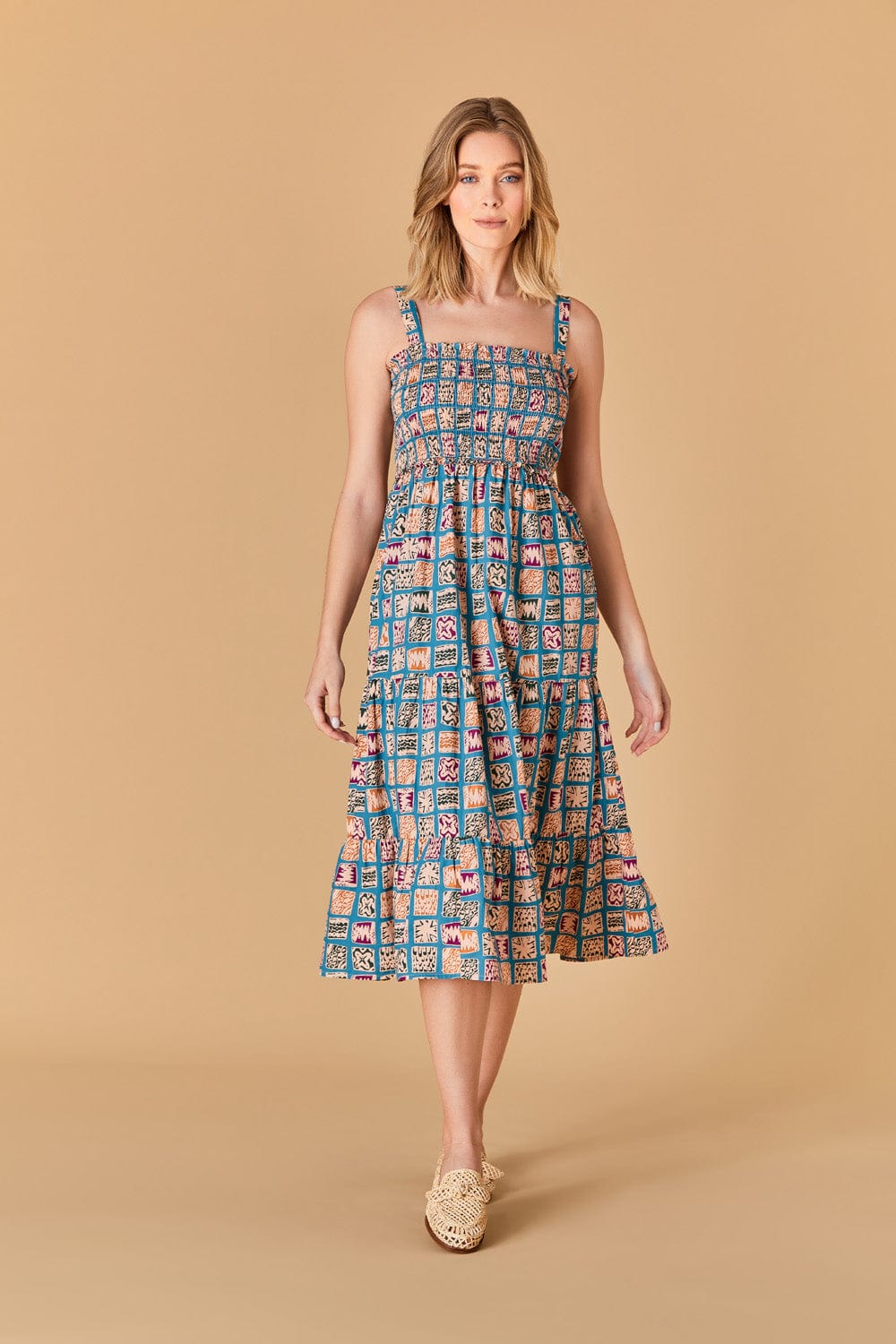 OLIVIA by Livro Dress Milly Dress- Sea Tiles