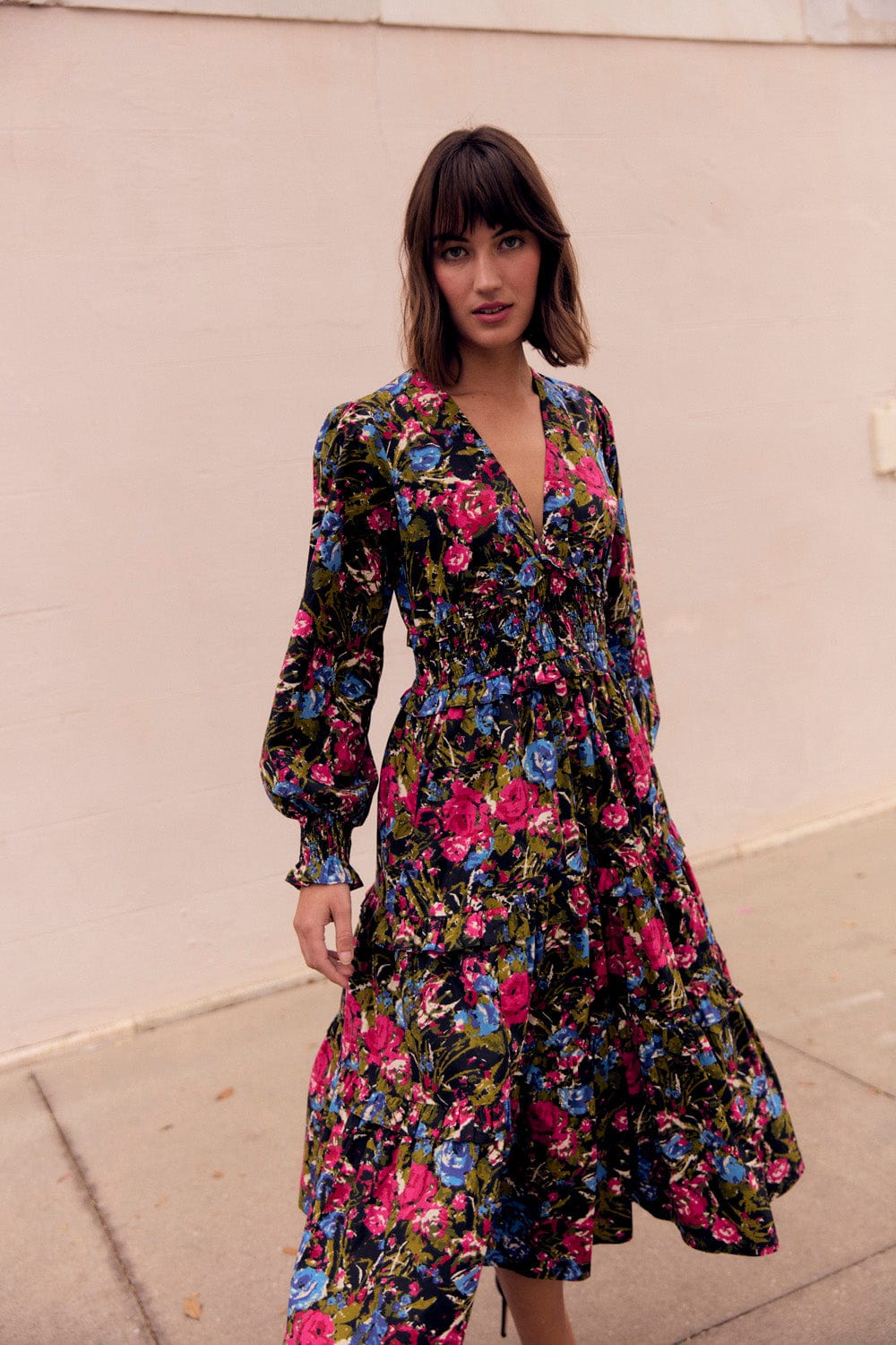 OLIVIA by Livro Dress Sloan Dress- Festive Floral