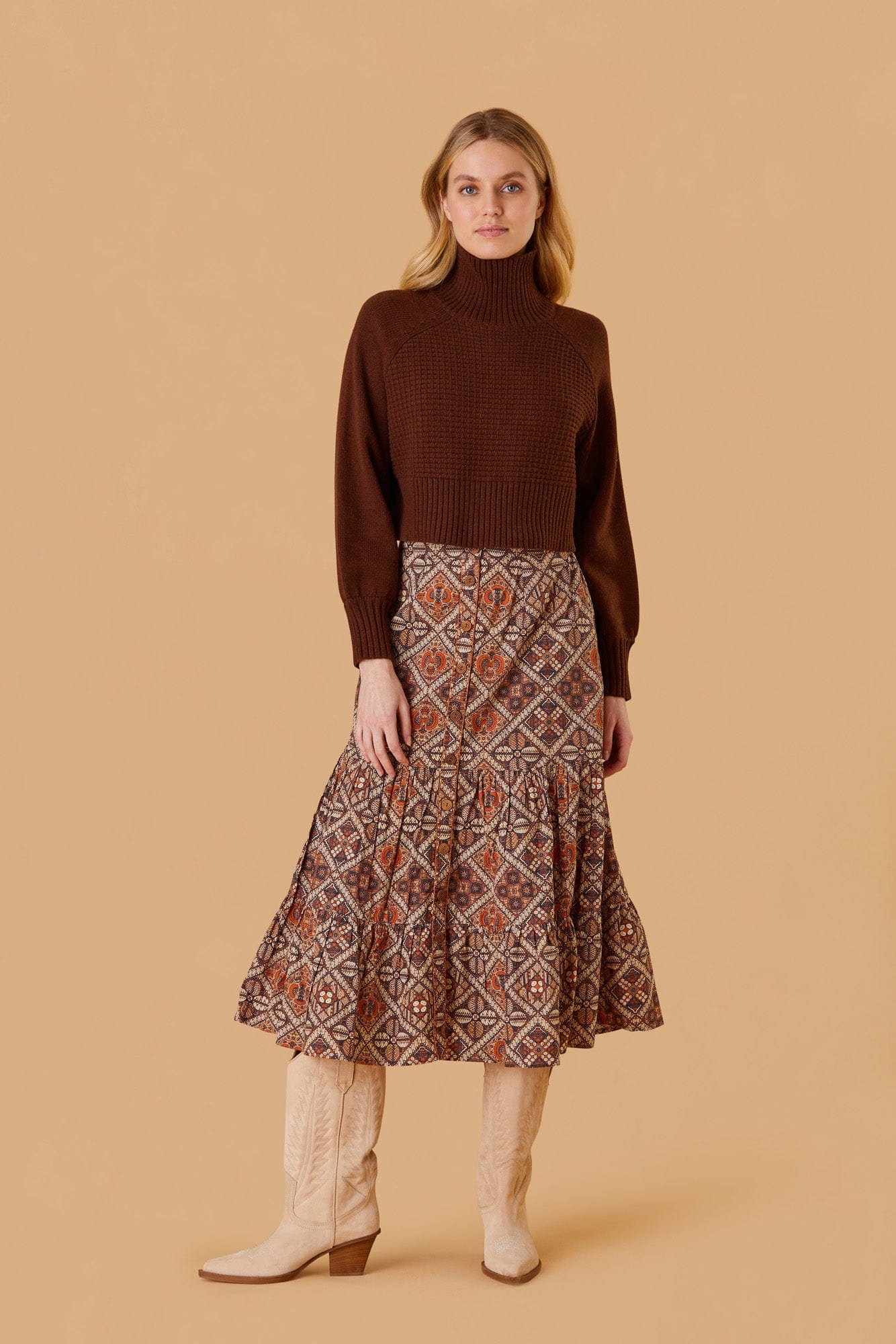 OLIVIA by Livro Eloise Skirt, Chai Medallion