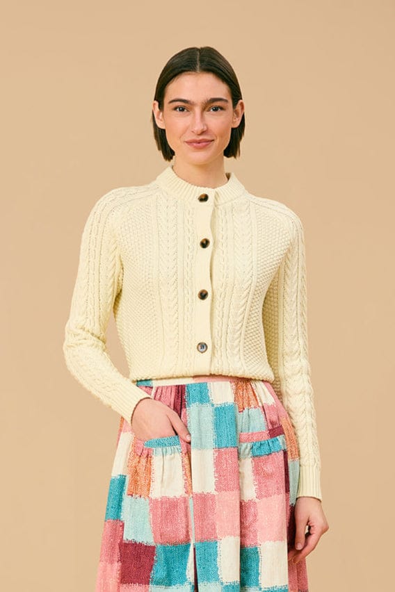 Olivia by Livro Fisherman Cardigan, Ivory