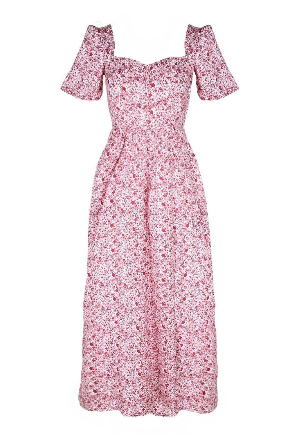 Onirik Dress Beatrice Maxi Dress Pink + Milky White Liberty