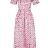 Onirik Dress Beatrice Maxi Dress Pink + Milky White Liberty