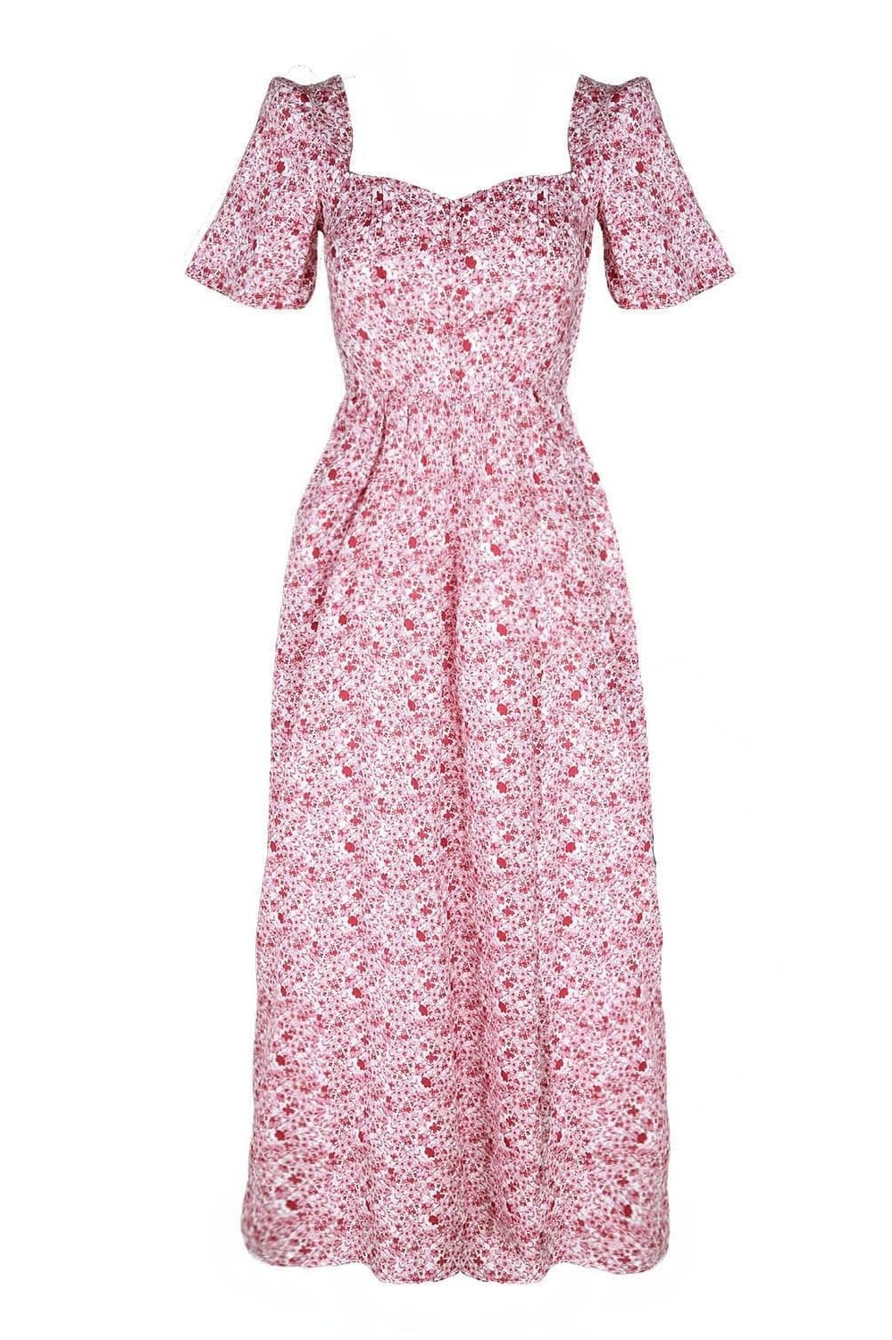 Beatrice Maxi Dress Pink + Milky Liberty