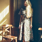 Onirik Dress Esther Dress / Black Floral Cotton