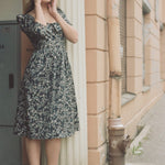 Onirik Dress Marisol Dress / Black Floral Cotton
