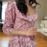 Onirik Dress Marisol Dress / Pink + Milkly White Liberty Floral Cotton