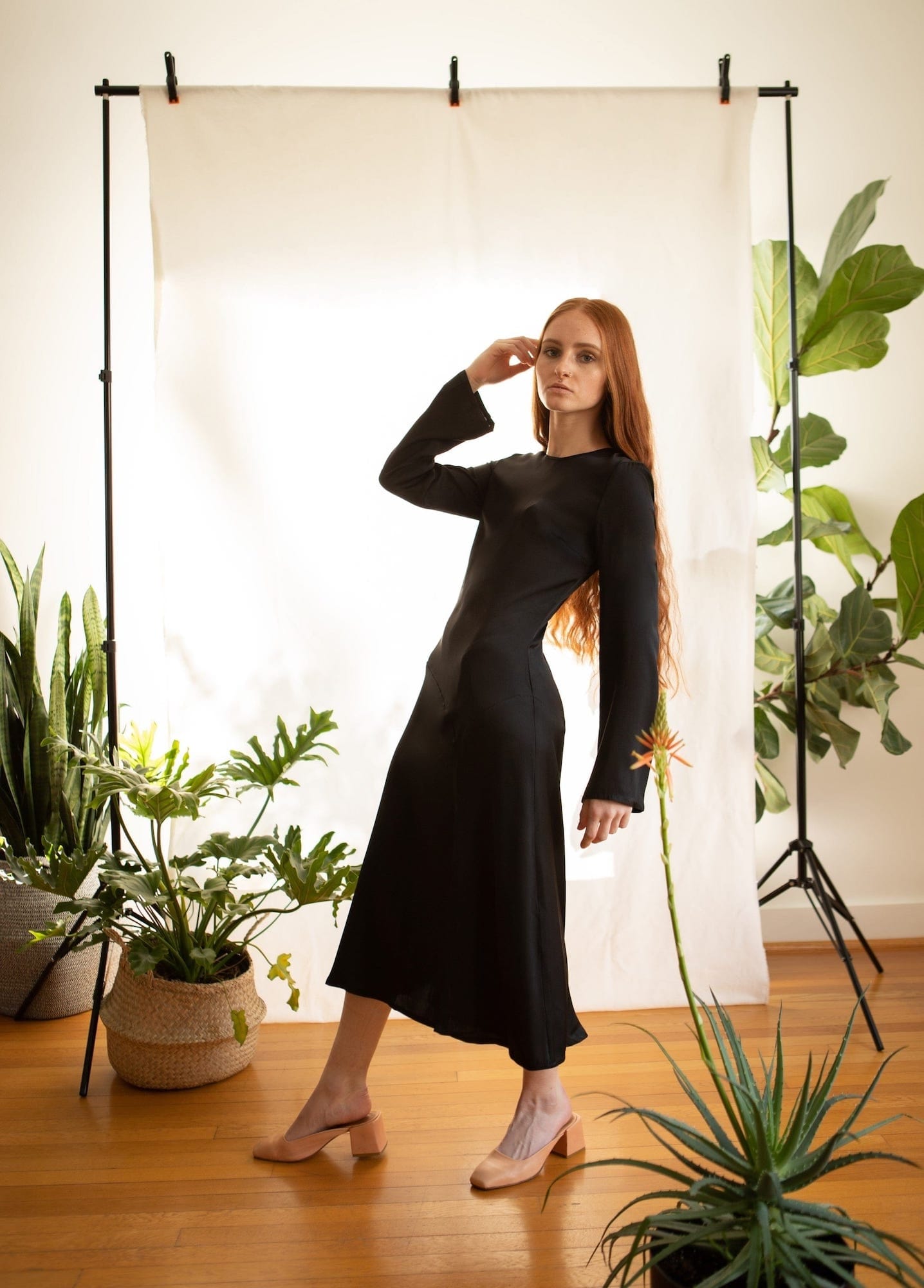 Onirik Dress Nina Dress / Black Silk