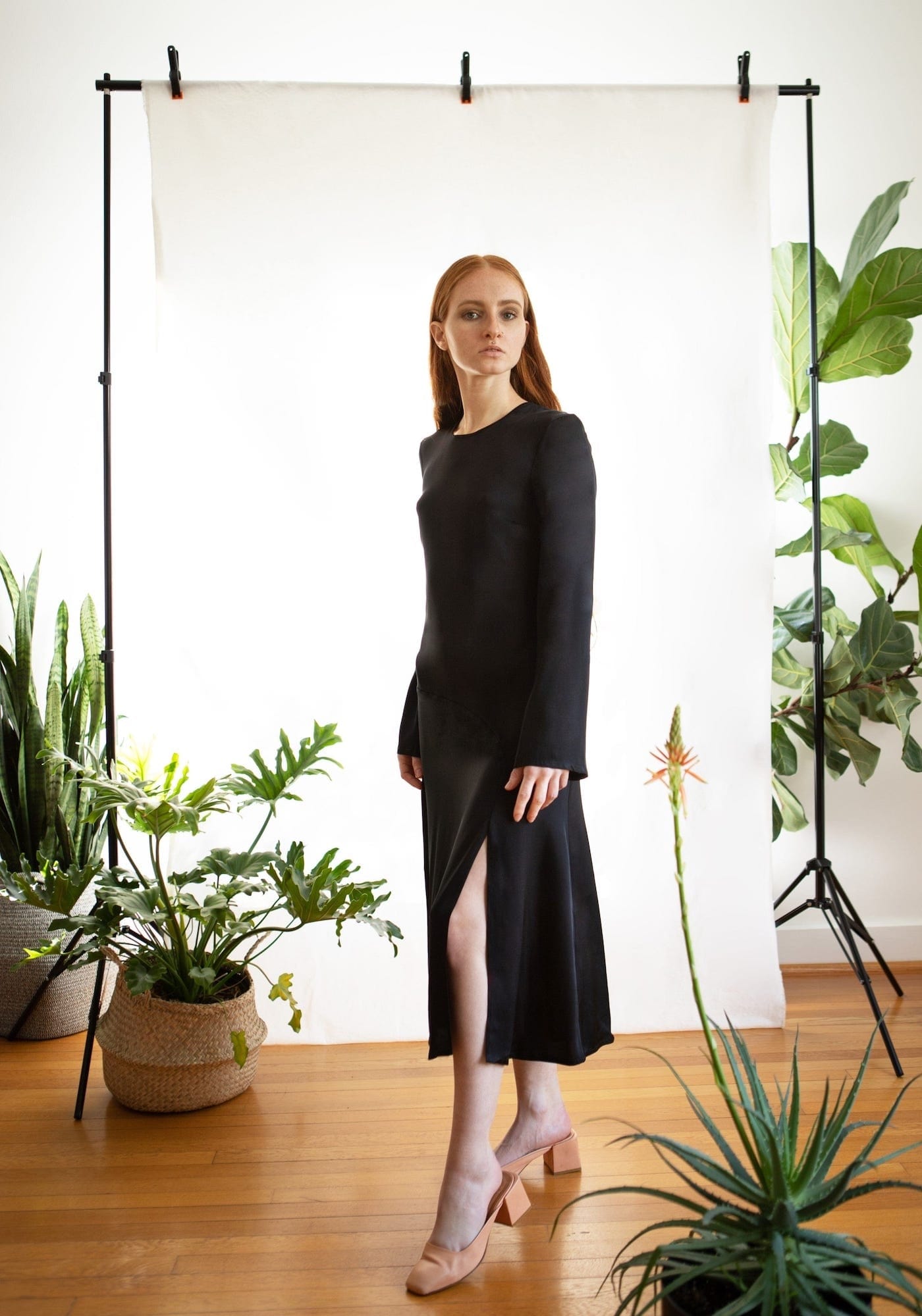 Onirik Dress Nina Dress / Black Silk