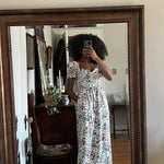 Onirik Dress Poppy Maxi Dress / Vintage White Floral Cotton