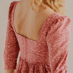 Onirik Dress Violet Dress in Baroque Rose Cotton Cord