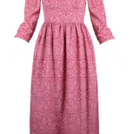 Onirik Dress Violet Dress in Baroque Rose Cotton Cord