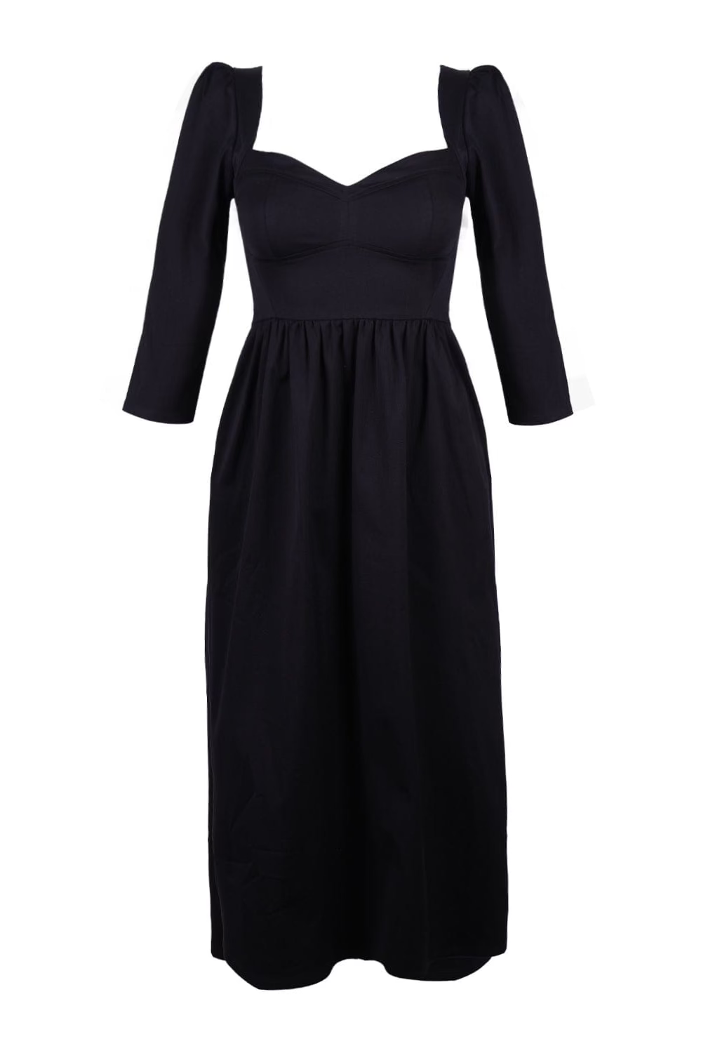 Onirik Dress Violet Dress in Black Cotton