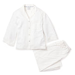 Petite Plume Sleepwear & Loungewear The Olivia Wide Leg Pima Pajama Set in White