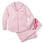 Petite Plume Sleepwear & Loungewear Women's Twill Pajama Set in Antique Red Ticking