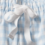 Petite Plume Sleepwear & Loungewear Women's Twill Pajama Set in Light Blue Gingham