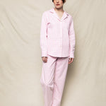 Petite Plume Sleepwear & Loungewear Women's Twill Pajama Set in Pink Gingham