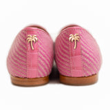 Fuchsia Raffia Slipper