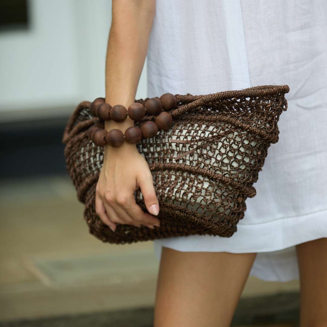 POOLSIDE Chocolate The Comporta Tote - Cocoa