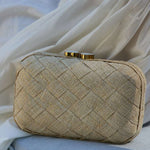 POOLSIDE Beige The Love Heart Clutch