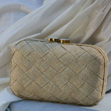 POOLSIDE Beige The Love Heart Clutch