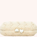 POOLSIDE Beige The Love Heart Clutch